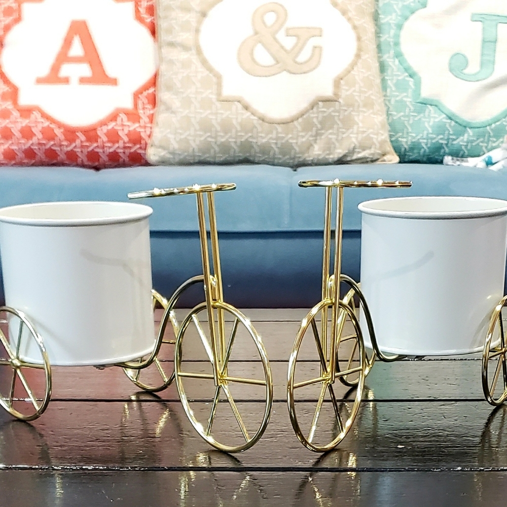Tricycle Candle or Flower Holders NWT